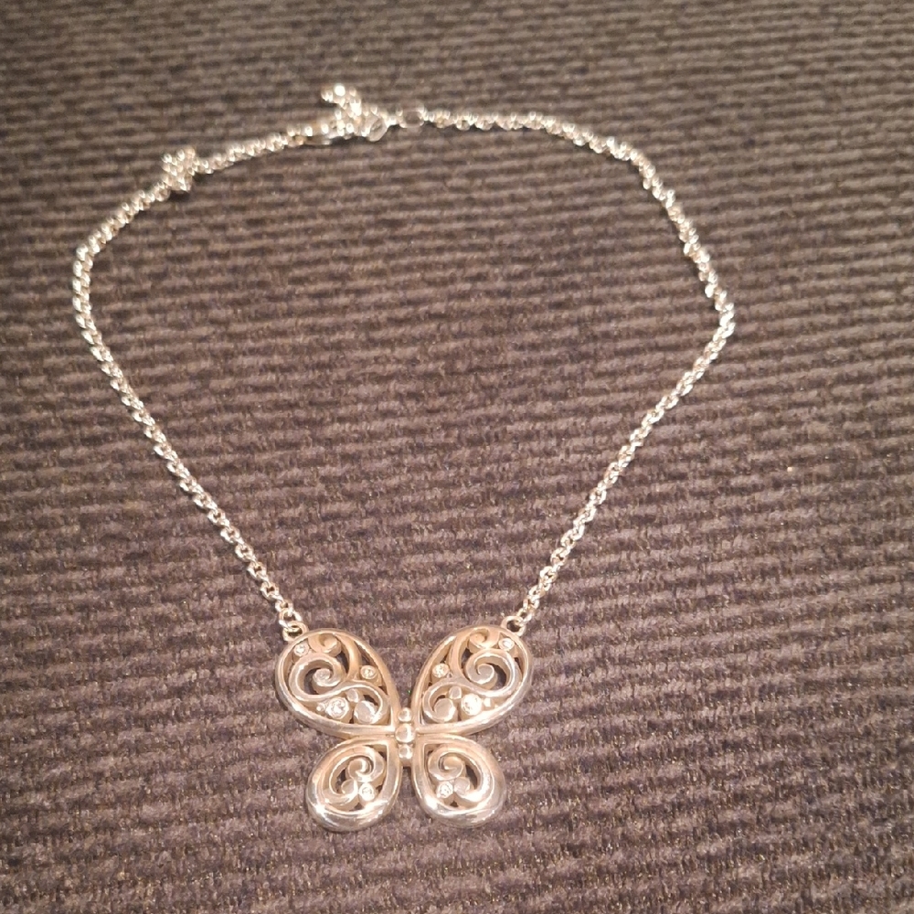 Brighton Silver Butterfly Pendant Necklace